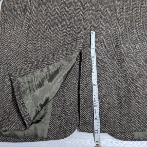 TownCraft Blazer Men 44 Shetland Wool Herringbone Two Button Jacket - Picture 9 of 9